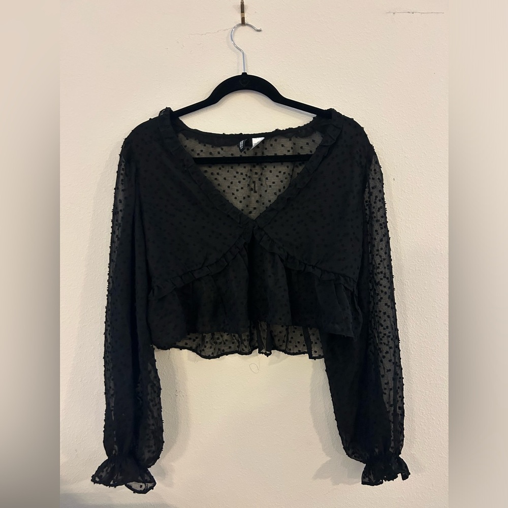 Black sheer top only worn once